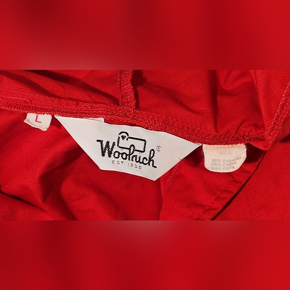 Vintage Woolrich Large Red Pullover Jacket - image 2